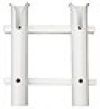 WHITECAP White Plastic Side Mount 2-Rod Holder #S-3448