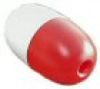 3" Oval Shaped Plastic Rope Float, White/Red