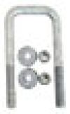 TIEDOWN 1/2" Galvanized Square U-Bolt, 1-9/16" x 4-1/16" #86221