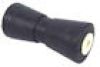 8" Heavy Duty Keel Roller - Black Rubber, 5/8" I.D. #8244-105EC