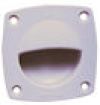 PERKO White Polymer Flush Mount Drawer Pull #1016DP0WHT