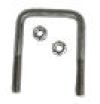 ROAD KING 1/2" Square Stainless Steel U-Bolt, 6" x 3" #12X36UBSS