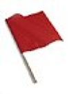 Vinyl Mesh Warning Flag with Wooden Dowel #9121