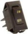 Labeled SPST On/Off Switch, Brown #12605