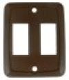 Double Switch Face Plate, Brown #12895
