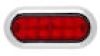 CARRY-ON LED 6" Oval Chrome Flanged Red Trailer Tail Light #835
