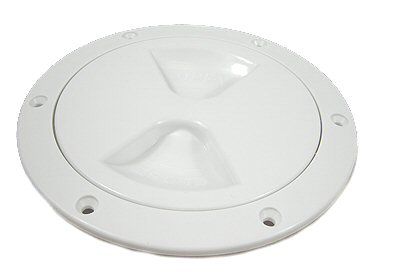 JR Products 31005 Access/Deck Plate 4 White 