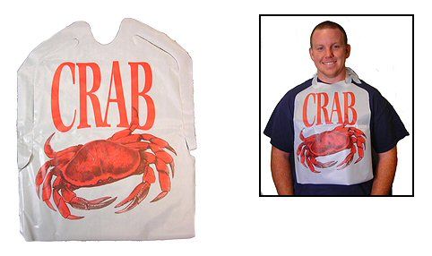 100 PACK OF DISPOSABLE PLASTIC CRAB BIBS FREE SHIPPING 
