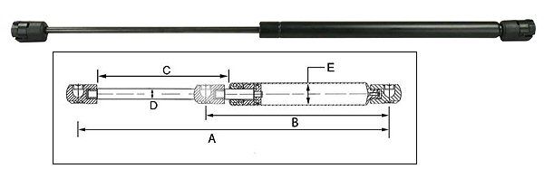 Details about   2ea REP SPD-2300-110 NP RV Marine 20" 110# Gas Spring Strut Shock Lift Rod Arm