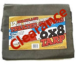 12 oz. Green Canvas Tarps
