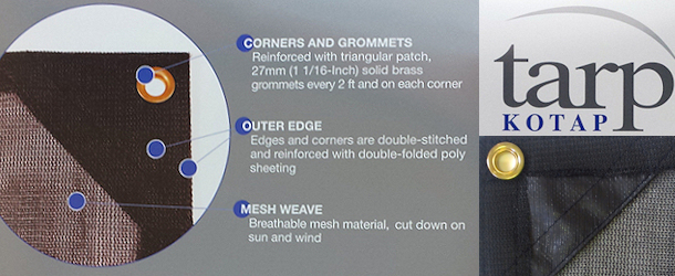 Black Mesh Shade / Truck Tarps