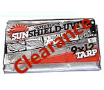 Silver-Black Poly Tarps with 14 x 14 Fabric Weave
