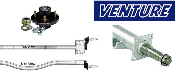 VENTURE Trailer Axles, Hubs and Bearings