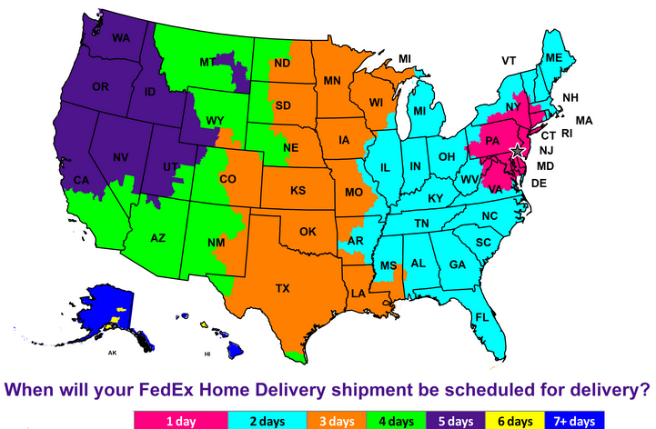 FEDEX Delivery Map