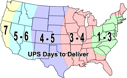 UPS Delivery Map